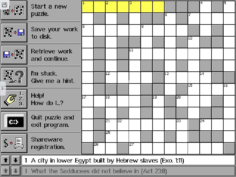 Play Bible Crossword Puzzles Unblocked At School DOS Game